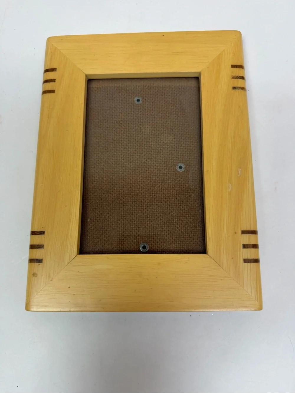 Vintage Art Deco Wood Picture Frame – Marquetry Inlay, MCM Decor